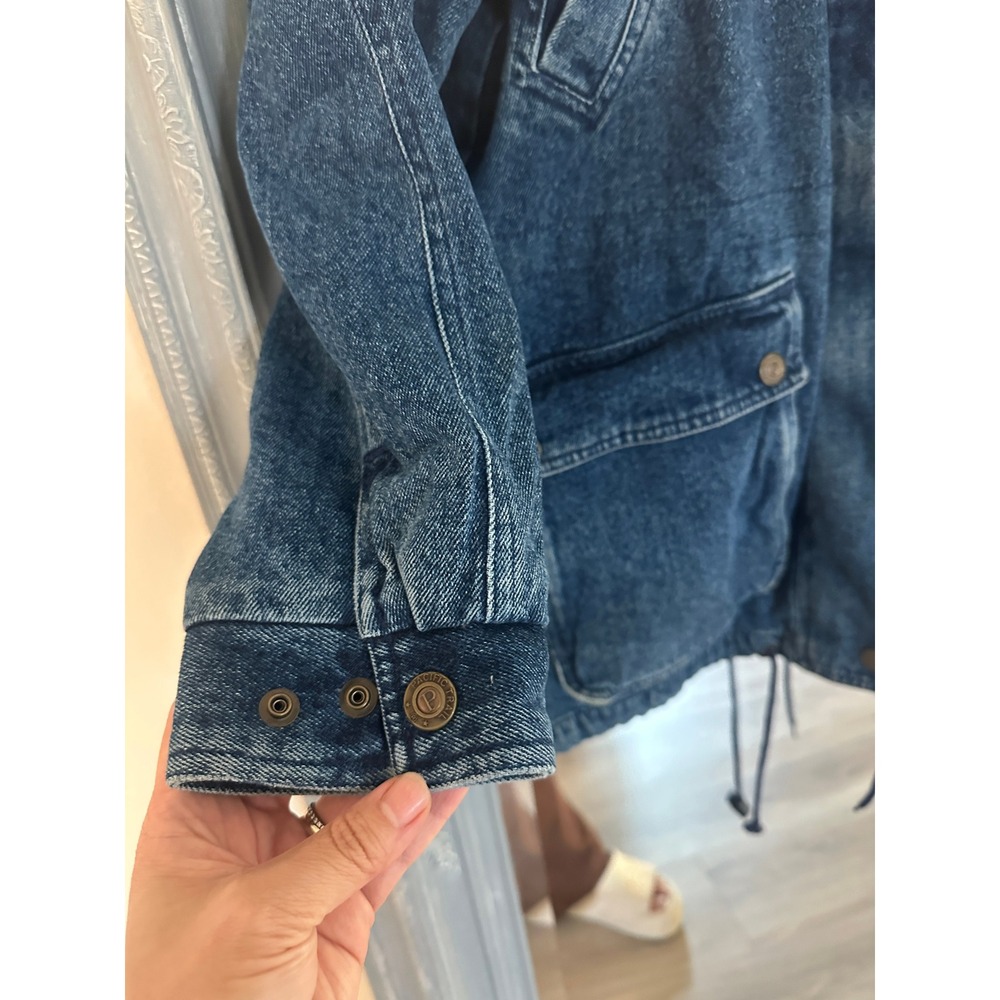 Pacific Trail Vintage Denim Field Jacket Flannel Lined Utility Coat Deadstock S - Picture 7 of 12